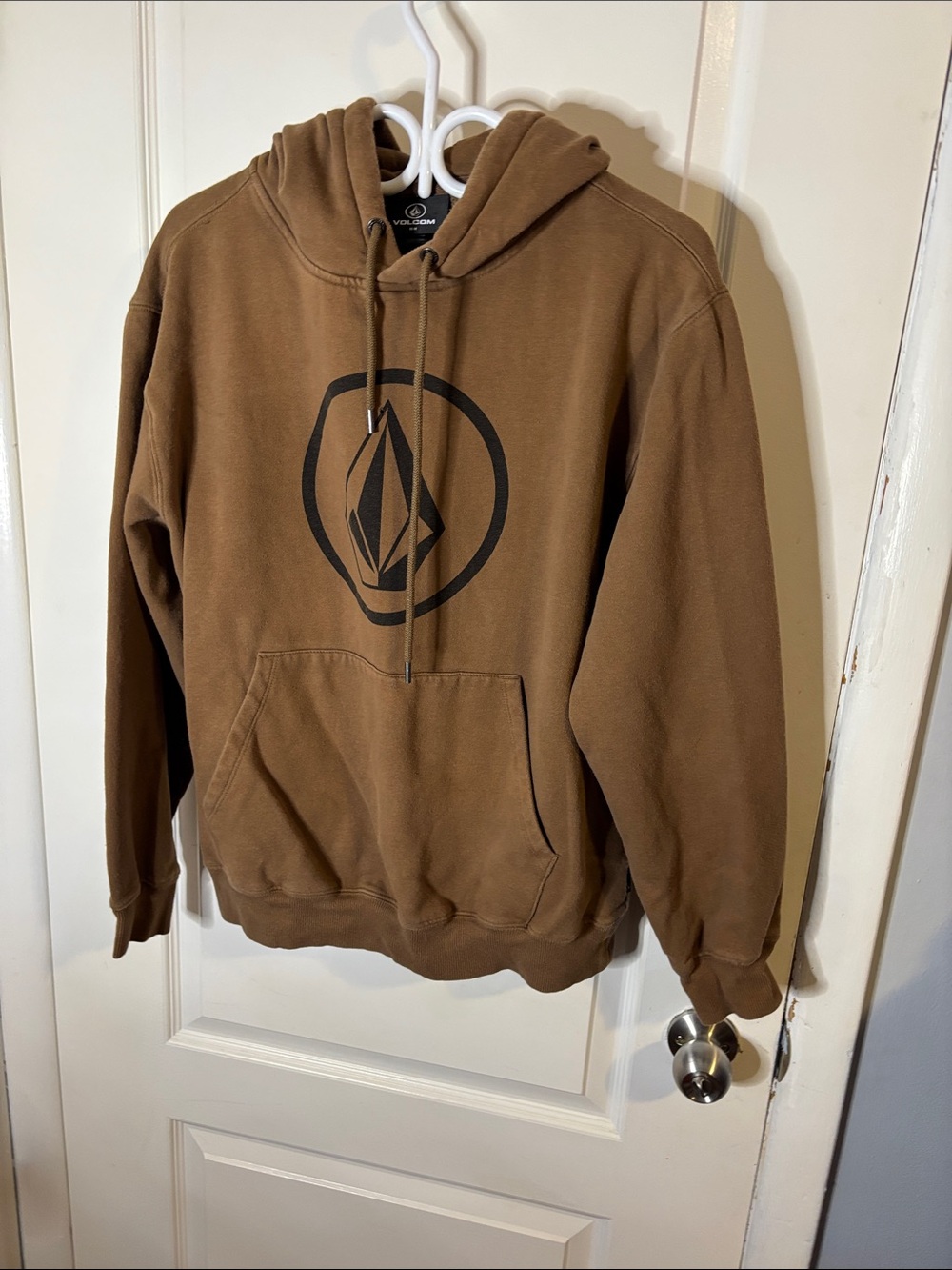 Volcom Brown Hoodie with Black Logo Pullover
